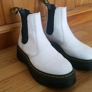 Dr. Martens Women's White 2976 Chelsea Quad Boots